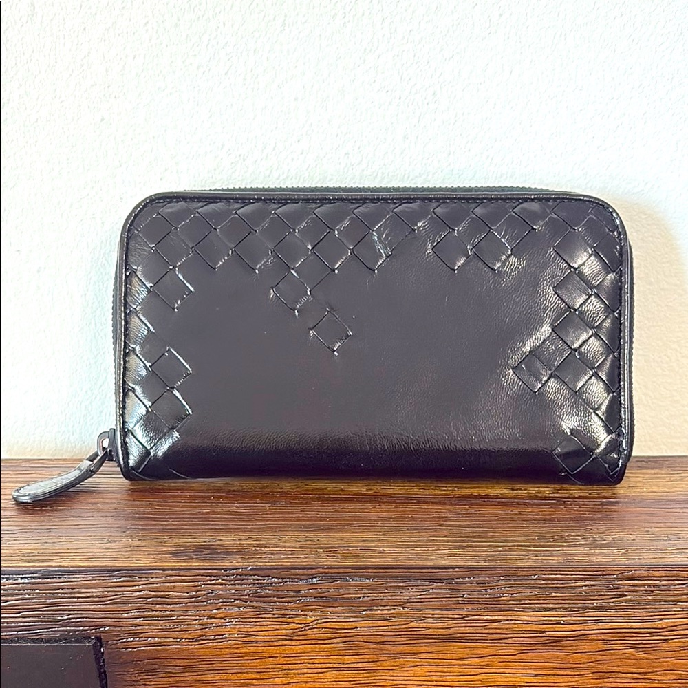 Bottega Venetta black Leather Wallet